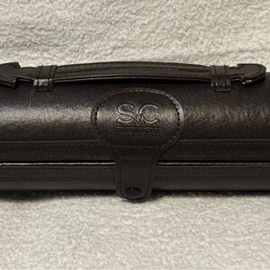 S.C Dark Brown Leather Toiletry Bag